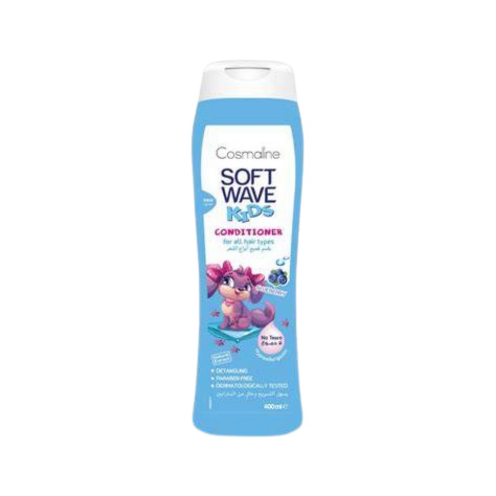 Cosmaline Soft Wave Kids Blueberry Conditioner - 400ml | كوزمالين بلسم للشعر بخلاصة التوت البري للأطفال - 400 مل