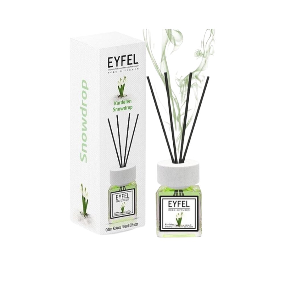 EYFEL Snowdrop Reed Diffuser - 120ml | ايفل معطر للجو - 120 مل