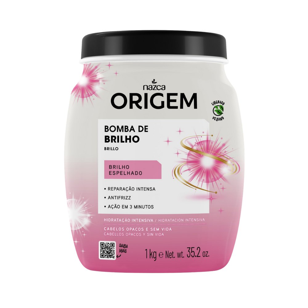 nazca Origem Creme de hidratação Brilho De Verniz - 1Kg |نازكا كريم ترطيب لمعان الشعر 1 كغ