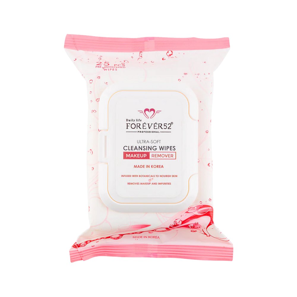 FOR EVER52 Ultra Soft Cleansing Wipes - 25 منديل |فور ايفر52 مناديل تنظيف فائقة النعومة لإزالة المكياج - 25 منديل
