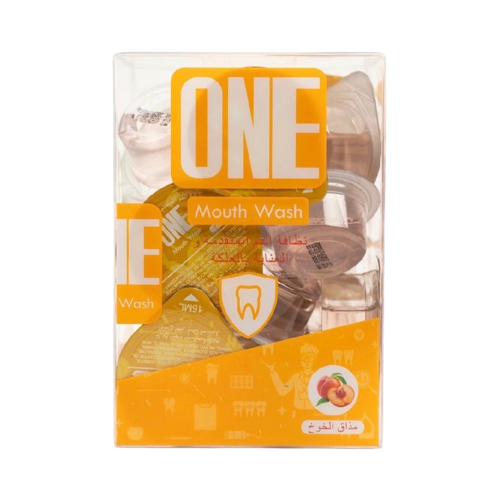 ONE Mouth Wash Peach - 15ml 20 Capsules | غسول الفم ون بنكهة الخوخ – 15 مل (20 كبسولة)