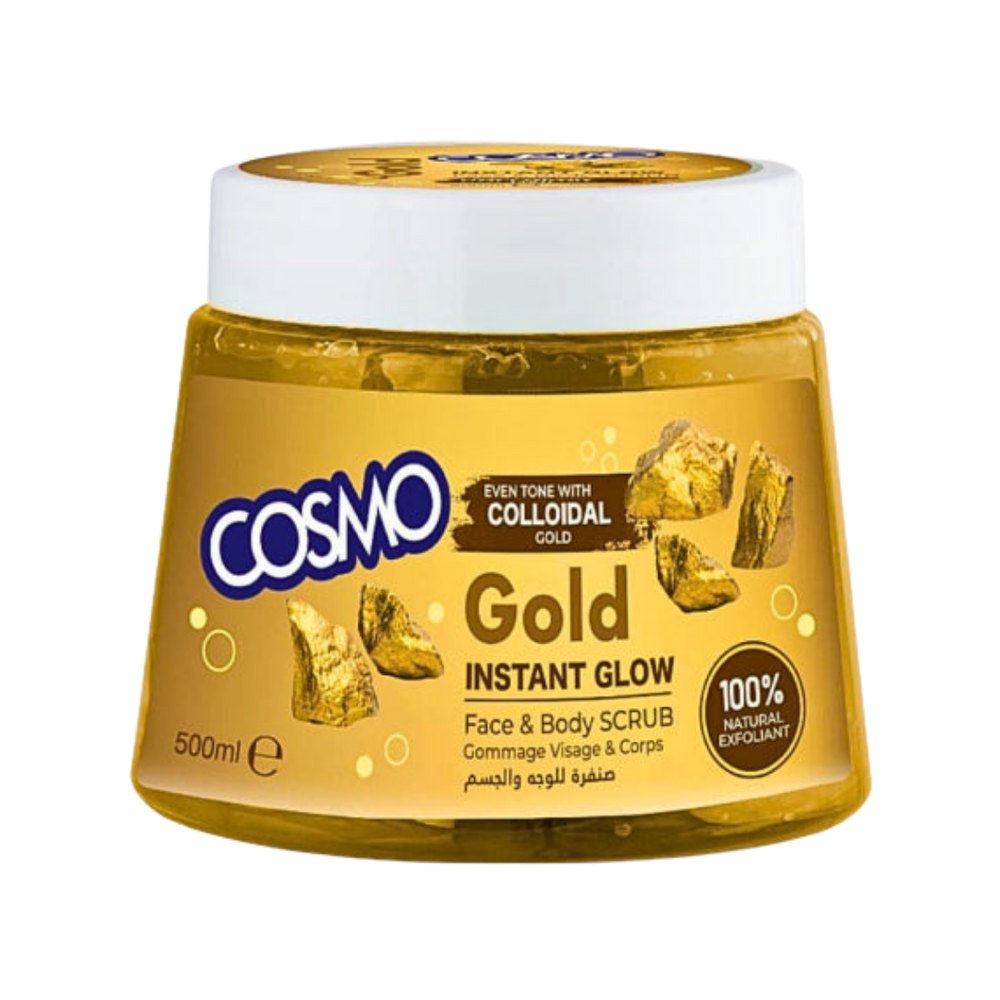 COSMO Instant Glow Face & Body Cream Gold - 500ml | كوزمو مقشر للوجه و الجسم - 500 مل