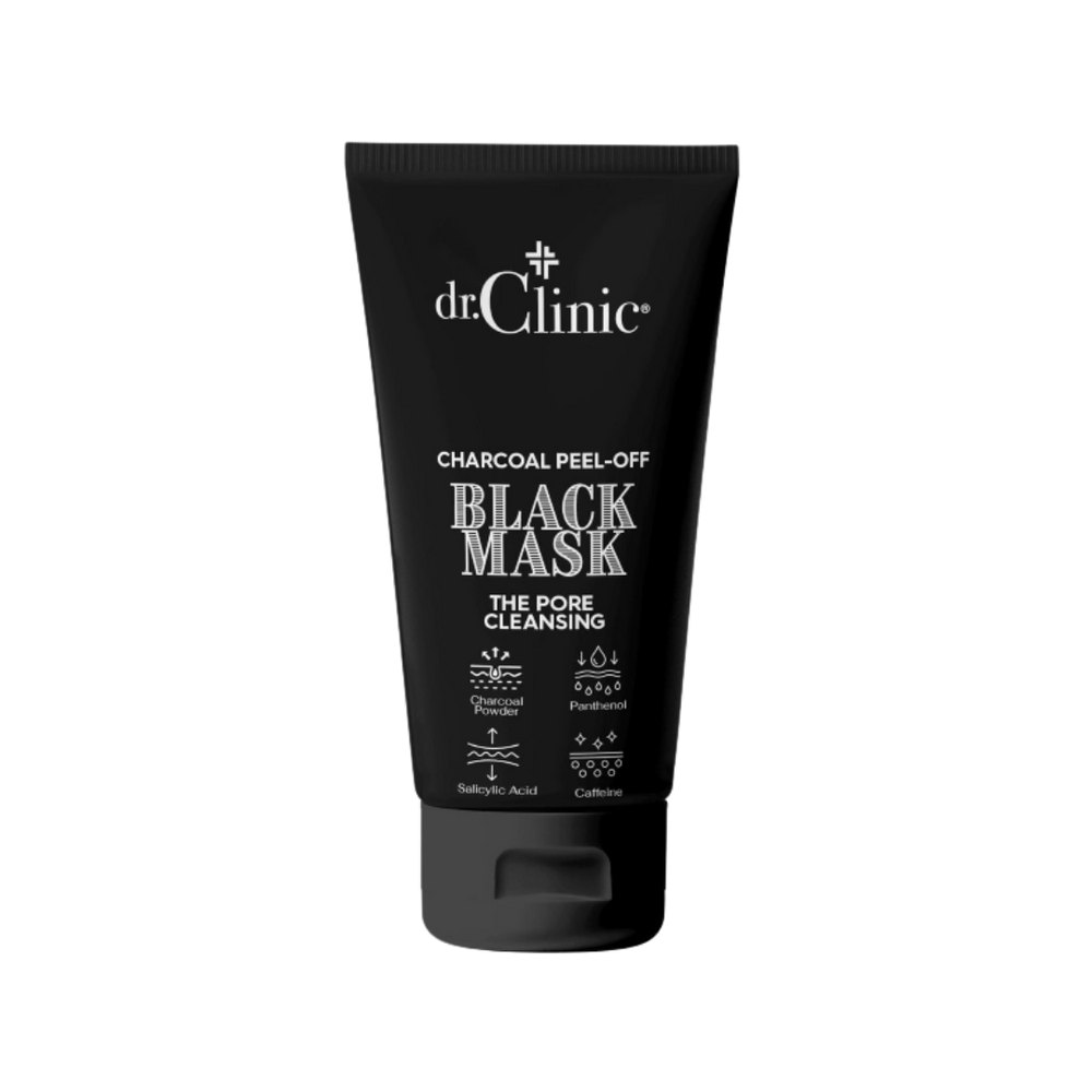 dr.Clinic Charcoal Peel Off Black Mask - 150ml |دكتور كلينك ماسك الفحم المقشر - 150 مل