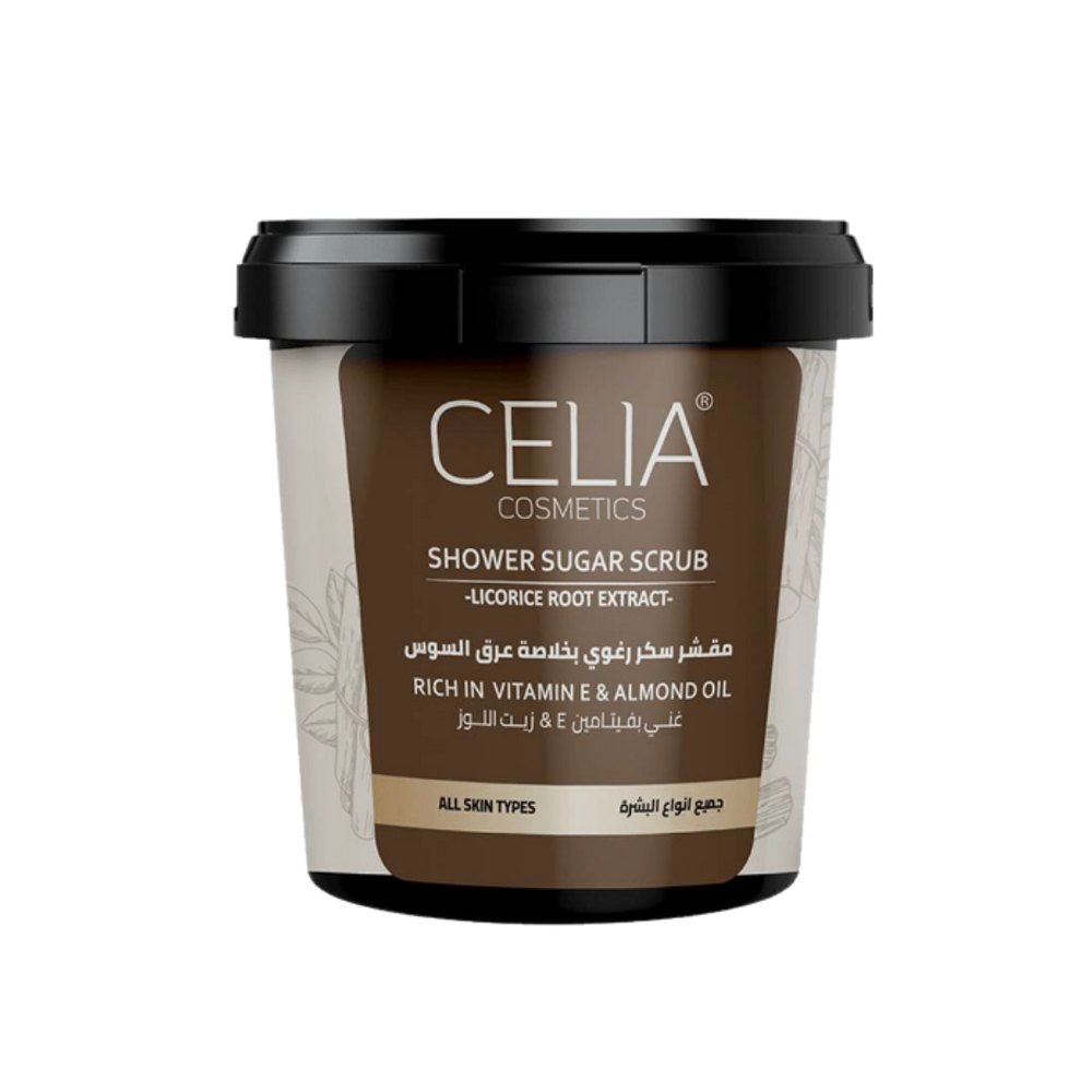 CELIA Shower Sugar Scrub Licorice Root Extract - 500g | سيليا مقشر السكر الرغوي بخلاصة عرق السوس - 500 غرام