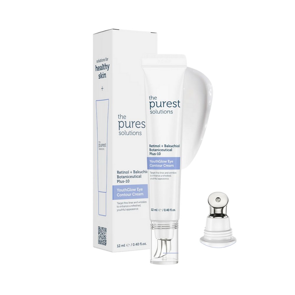 The Purest Solution Retinol + Bakuchiol Youth Glow Eye Contour Crream - 12ml | ذا بيورست كريم تحت العين بالريتينول والباكوتشيول - 12 مل
