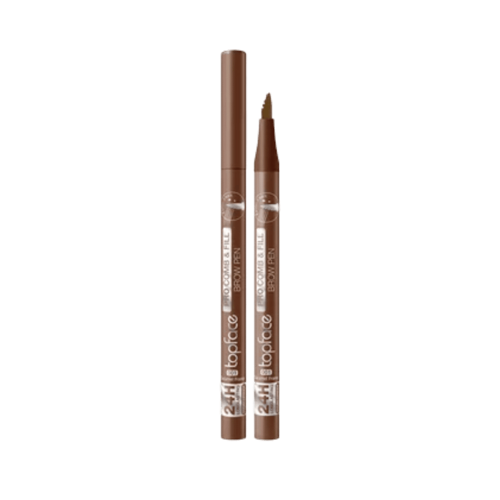 topface Pro Comb & Fill Brow Pen - 1ml | توب فيس قلم تحديد وملء الحواج - 1 مل