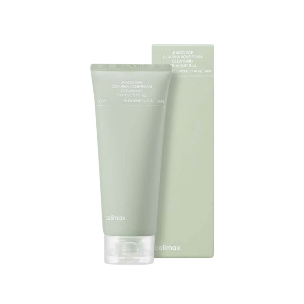 celimax Ji Woo Gae Cica BHA Acne Foam Cleansing - 150ml | سيليماكس غسول رغوي للبشرة المعرضة لحب الشباب بأحماض ال BHA - 150 مل