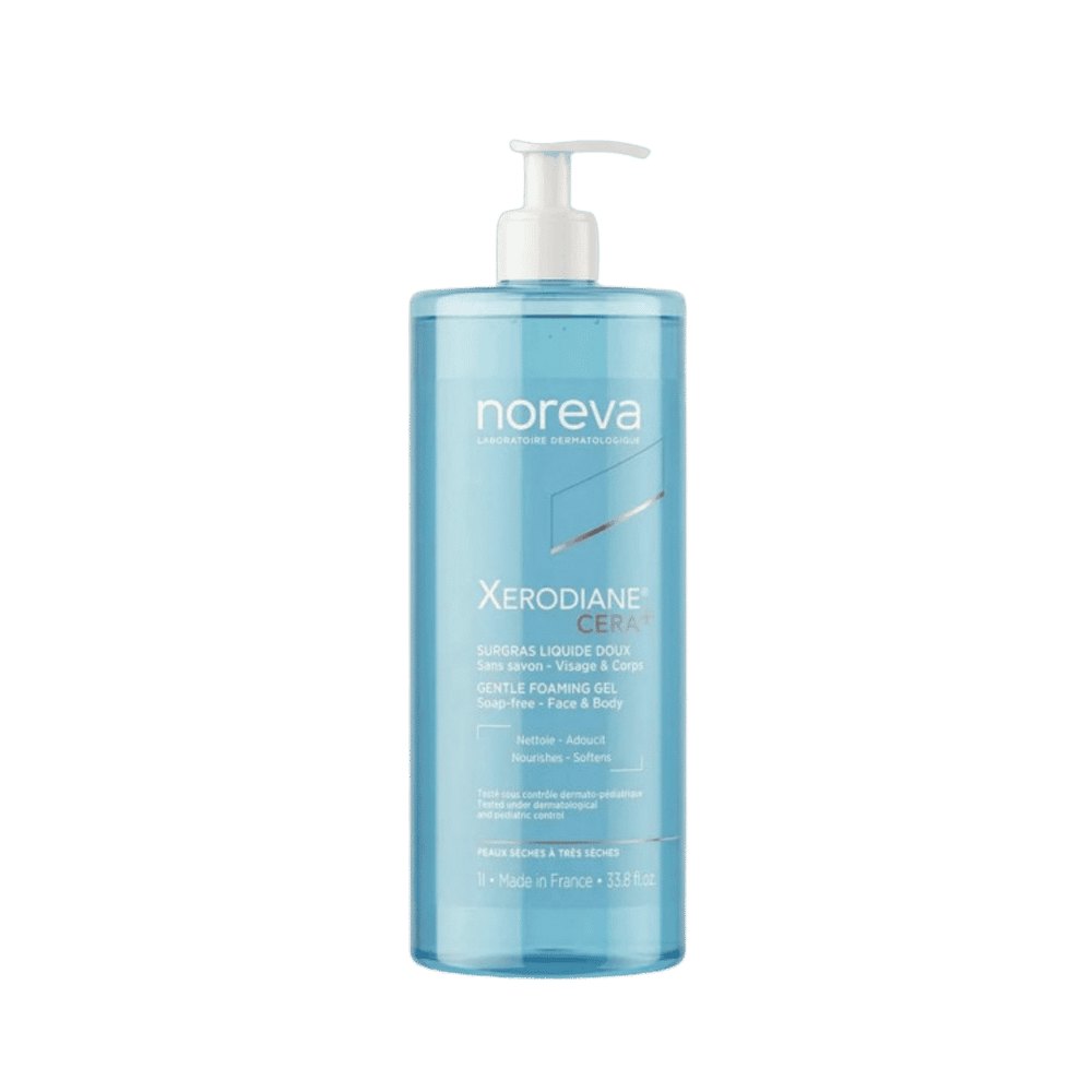 Noreva Xerodiane Cera+ Surgras Liquide Doux Gentle Foaming Gel - 1 L - 1000ml | نوريفا جل رغوي لطيف للوجه والجسم - 1000مل
