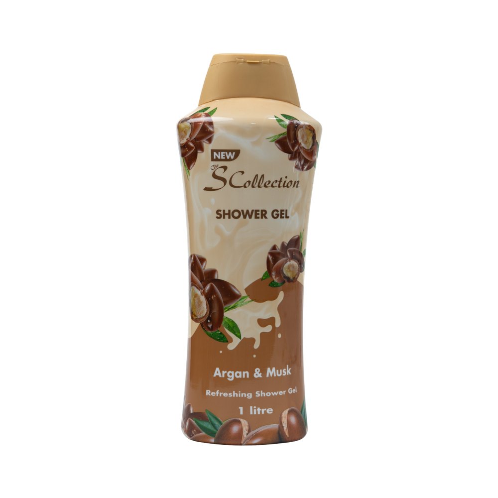 The S Collection Shower Gel Argan & Musk - 1000ml | ذا اس كولكشن شاور جل بالأرغان والمسك – 1000 مل