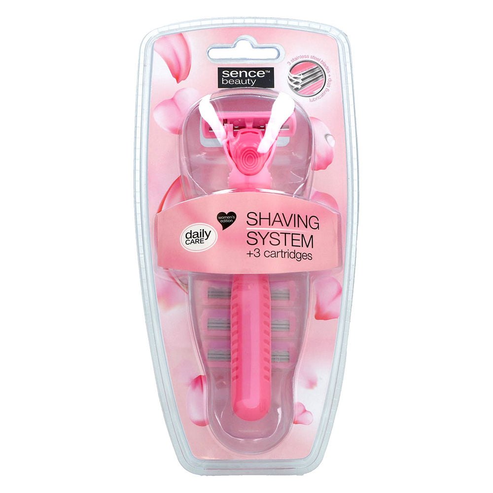 Sence Beauty Razors 1Pcs For Women + 3 Refills Triple Blades | سينس بيوتي شفرة حلاقة للنساء 1 قطعة + 3 عبوات ثلاثية الشفرات