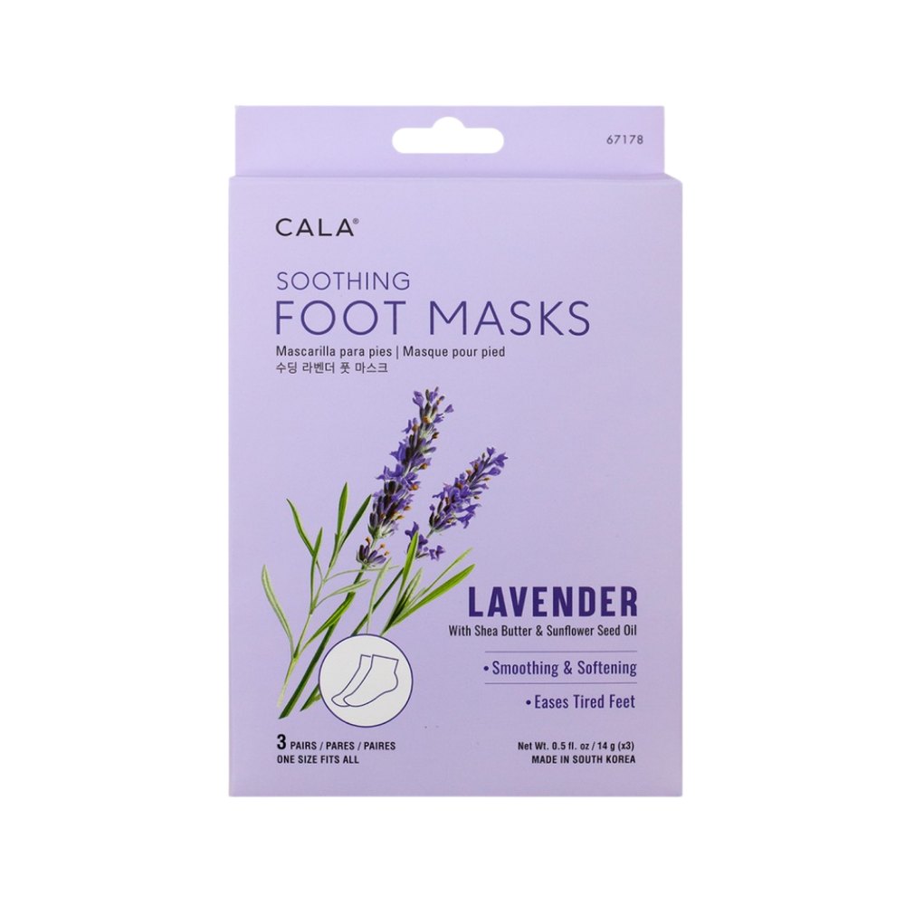 CALA Lavender Moisturizing Soft Soothing Foot Mask 3 Pairs - 14g | كالا ماسك للقدمين مرطب بخلاصة اللافندر 3 ازواج - 14 غ
