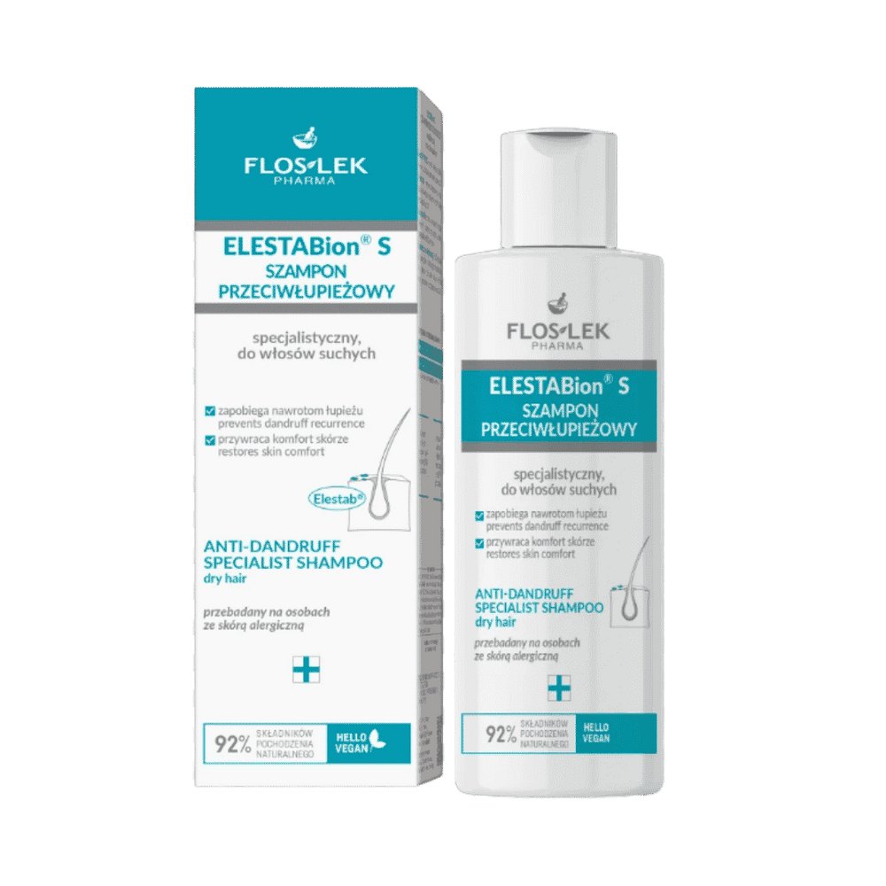 FLOSLEK PHARMA ELESTABion® S Specialist anti-dandruff shampoo for dry hair - 150ml | فلوسليك فارما شامبو مضاد للقشرة للشعر الجاف - 150مل