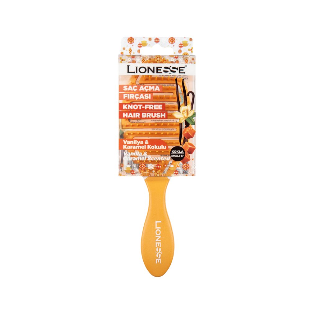 Tarko Lionesse Knot Free Hair Brush Vanilla & Caramel Scented | تاركو ليونيس فرشاة شعر لفك العقد برائحة الفانيليا والكراميل
