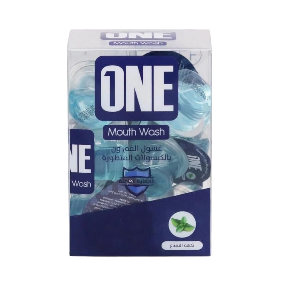 ONE Mouth Wash Mint - 15ml - 20 Capsules | وان غسول فم بنكهة النعناع - 20 كبسولة