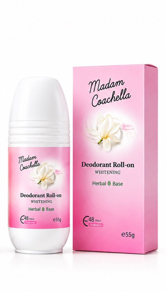Madam Coachella Deodorant Roll On White Orchid 48H - 55g | مدام كوتشيلا مزيل تعرّق رول أون – 55 غرام