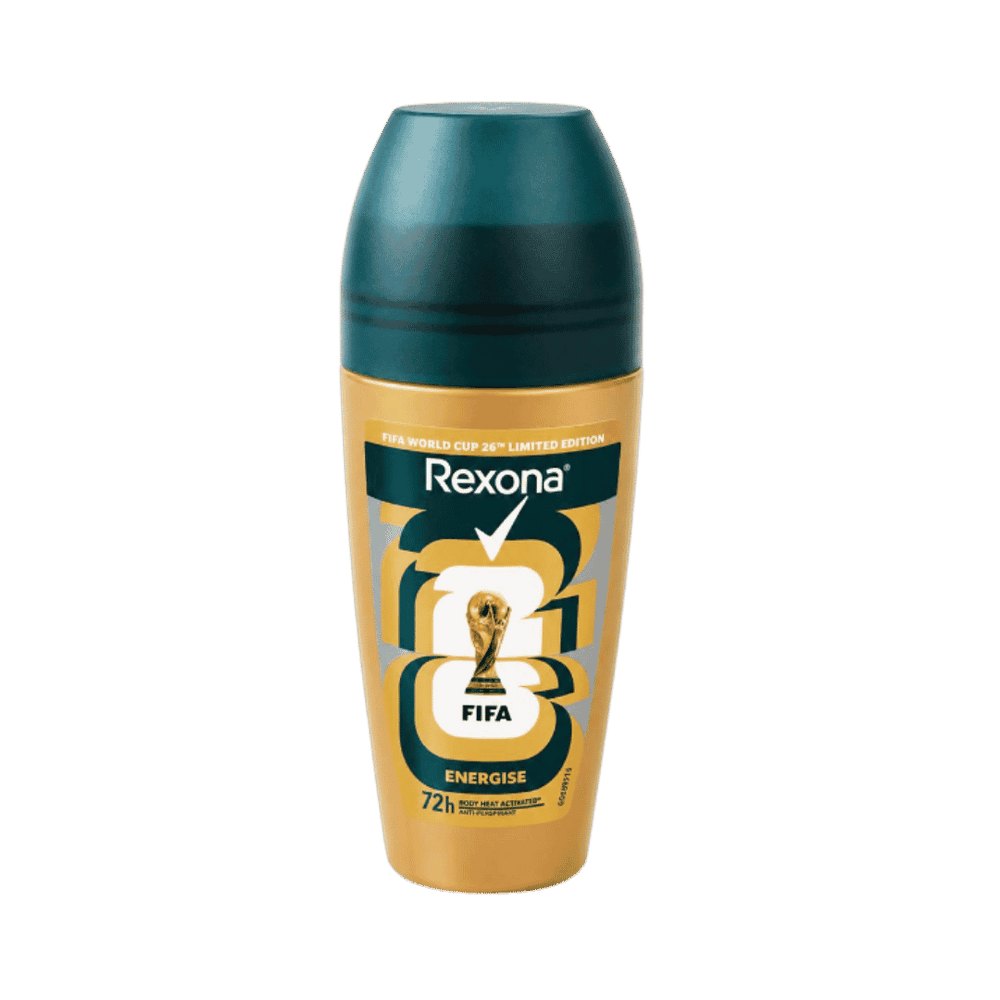 Rexona 72 H Fifa Energise - 45ml | ريكسونا رول أون مضاد للتعرق إنيرجي - 45مل