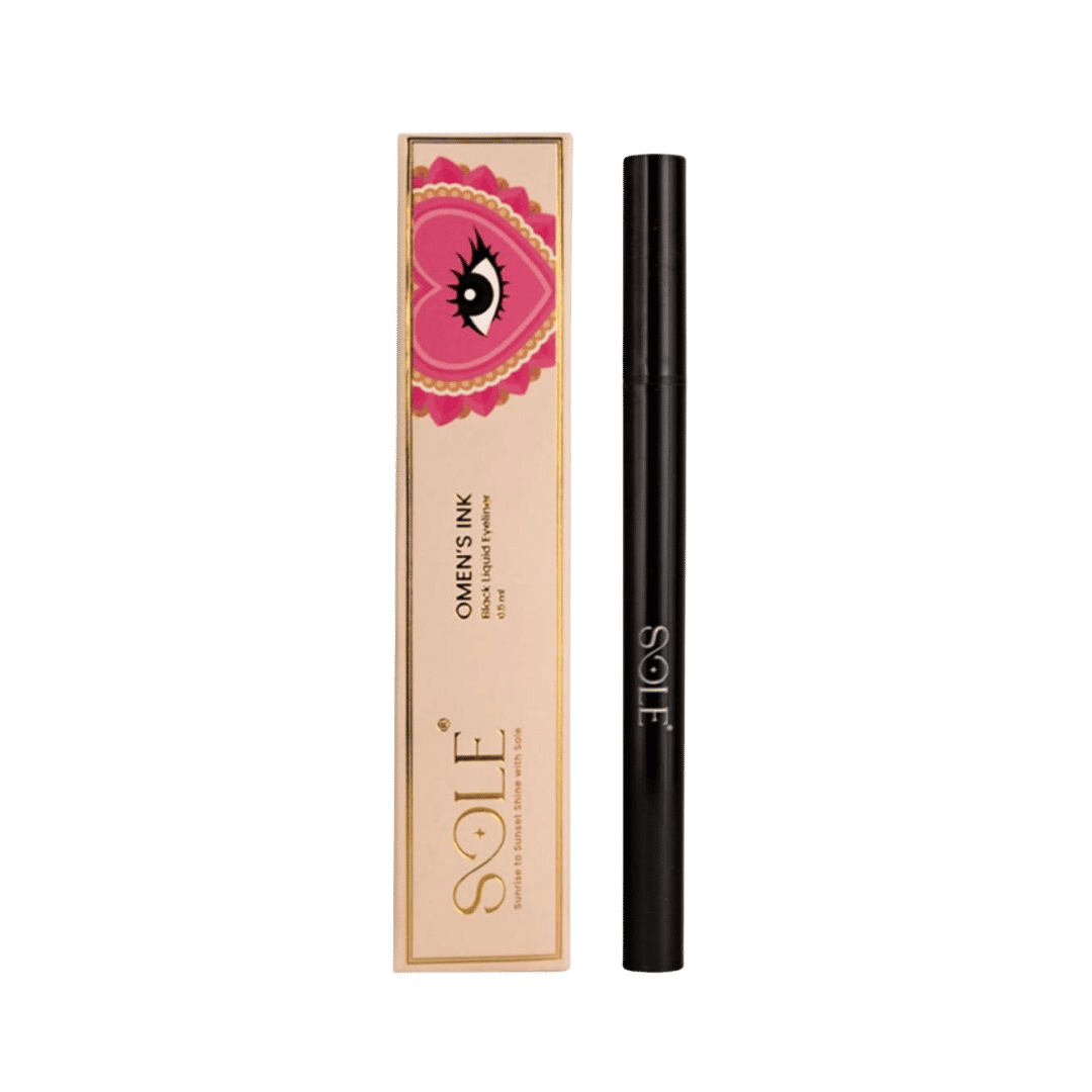 Sole Omen's Ink Black Liquid Eyeliner - 0.5ml | سولي آيلاينر سائل أسود - 0.5 مل