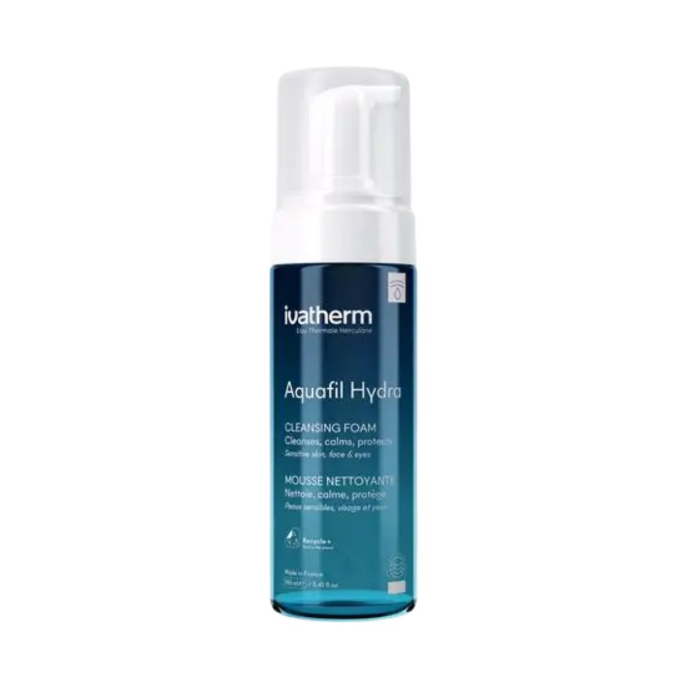 ivatherm Aquafil Hydra Cleansing Foam For Normal To Dehydrated Skin - 160ml | ايفاثيرم غسول رغوة أكوافيل هايدرا التنظيف للبشرة العاديه و جافة - 160 مل