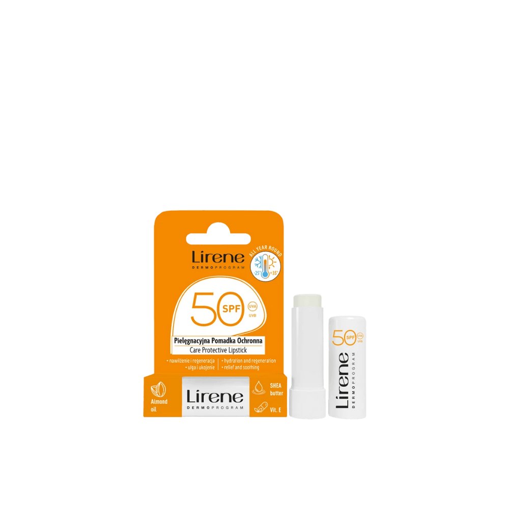 Lirene Pomadka ochronna SPF50 - 4.6g | ليرين مرطب شفاه مع Spf50 - 4.6 غرام