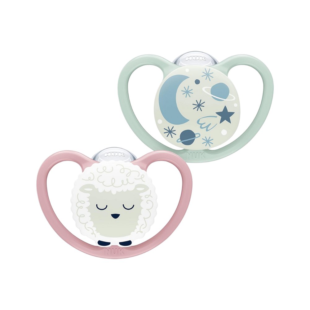 NUK Space Night Baby Dummy | 18-36 Months | نوك لهاية للأطفال بعمر 18-36 شهر سبيس نايت
