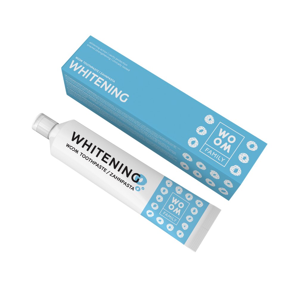 WOOM Toothpaste Family Whitening - 75ml | ووم معجون أسنان تبييض - 75مل