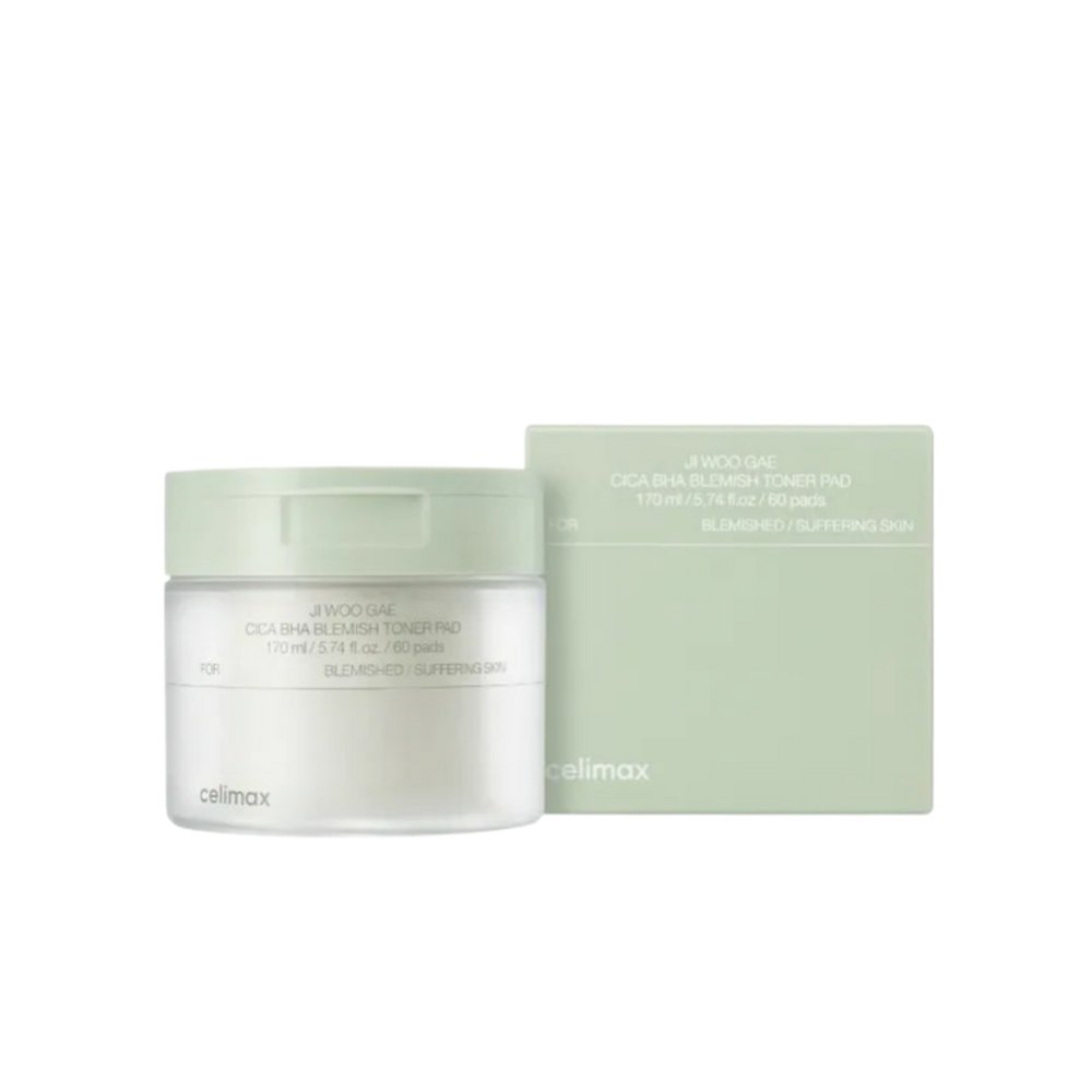 celimax Ji Woo Gae Cica BHA Blemish Toner Pad - 170ml | سيليماكس شرائح قطنية تونر بالسيكا و ال BHA - 170 مل