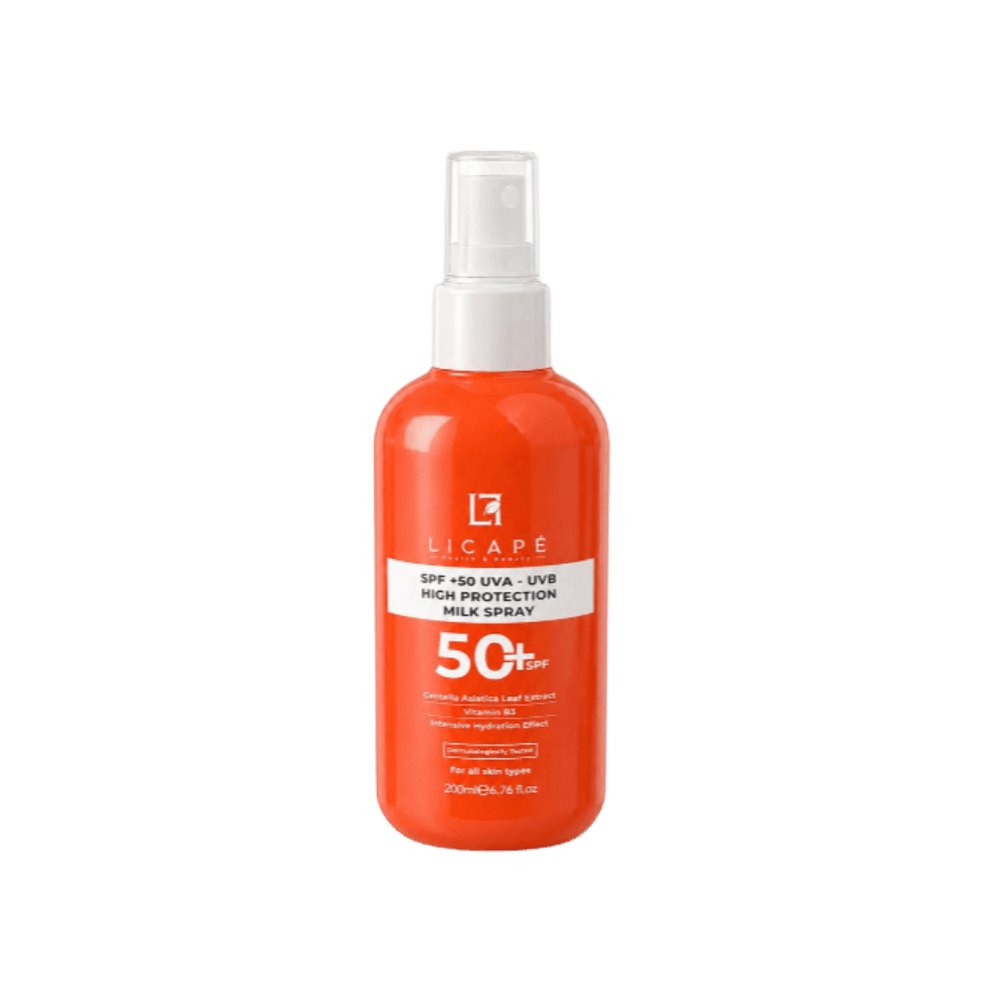 Licape Spf +50 Uva -Uvb High Protection Milk Spray - 200ml | ليكابي واقي شمسي بخاخ بقوام حليبي SPF 50+ - 200مل