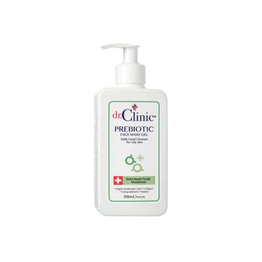 dr.Clinic Prebiotic Face Wash Gel Daily Facial Cleanser For Oily Skin - 250ml | دكتور كلينك غسول جل للبشرة الدهنية - 250 مل