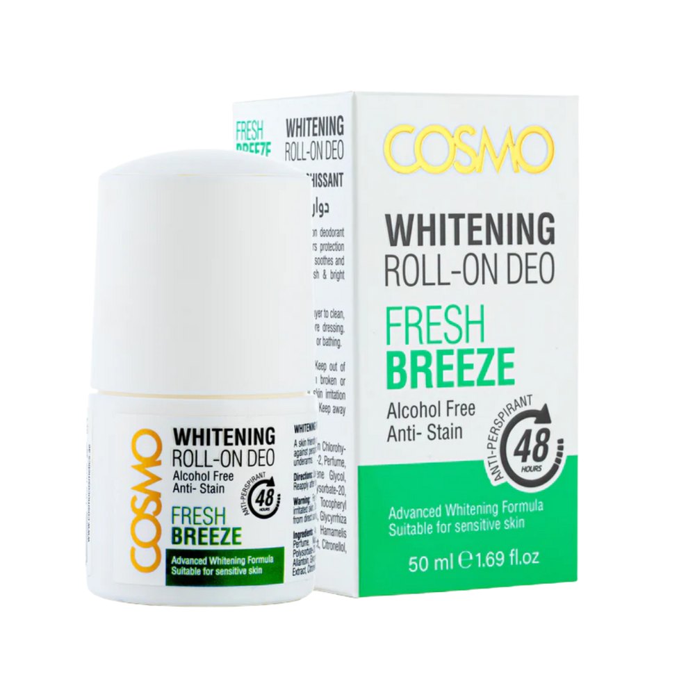 COSMO Fresh Breeze Whitening Roll On Deo - 50ml | كوزمو مزيل تعرق رول أون - 50 مل