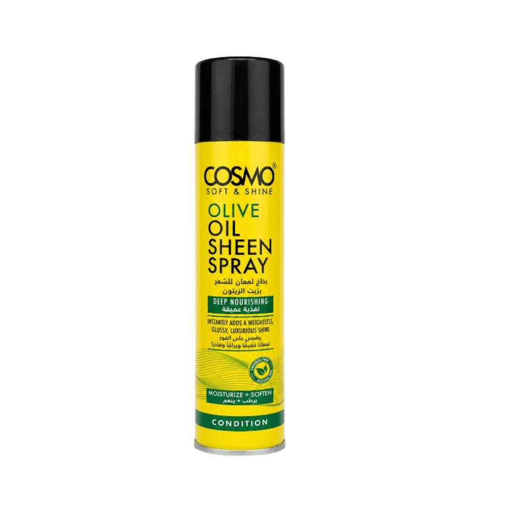 COSMO COSMETICS OLIVE OIL SHEEN SPRAY - 300ml | كوزمو كوزمتكس بخاخ لمعان الشعر بزيت الزيتون - 300 مل