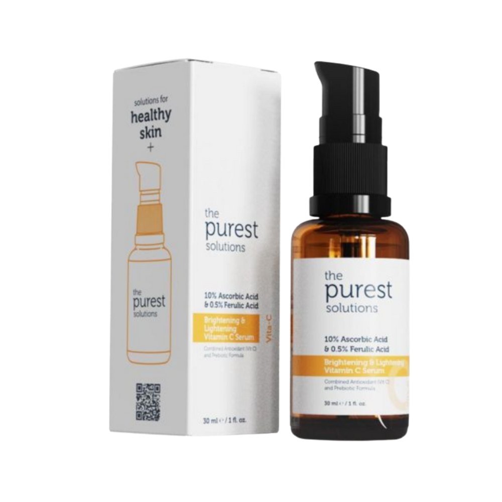 The Purest Solutions Brightening + Lightening Vitamin C Serum - 30ml | ذا بيورست سيروم فيتامين سي - 30 مل