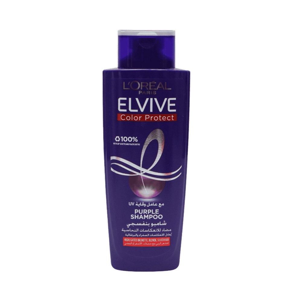L’Oreal Elvive Color Protect Purple Shampoo - 200ml | لوريال شامبو بنفسجي لحماية اللون - 200مل