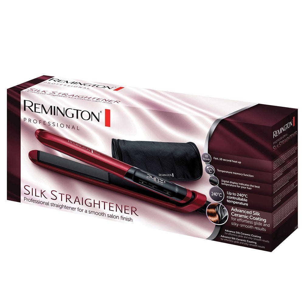 REMINGTON SILK STRAIGHTENER RED S9600 | ريمنجتون جهاز تمليس الشعر اس9600
