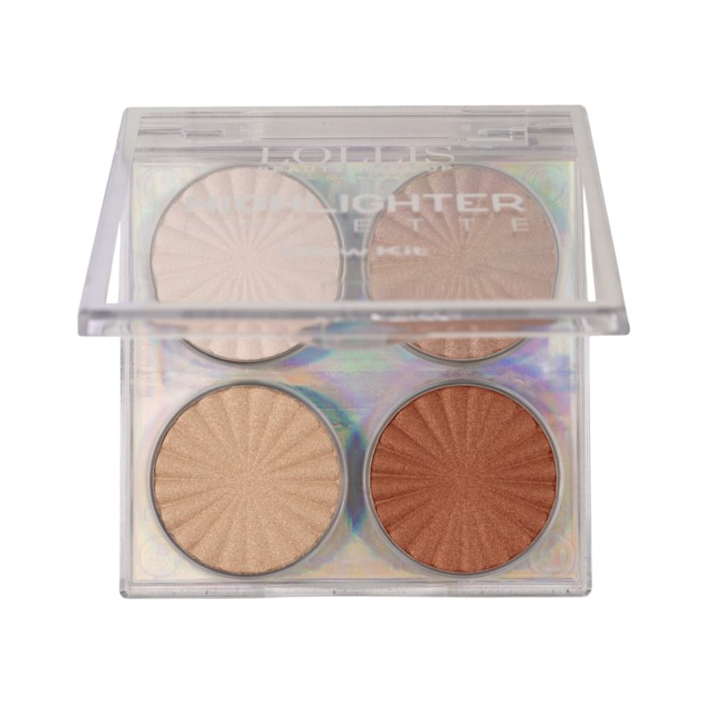 LOLLIS Highlighter Palette Glow Kit - 15g | لوليس باليت هايلايتر غلو كيت - 15 غ