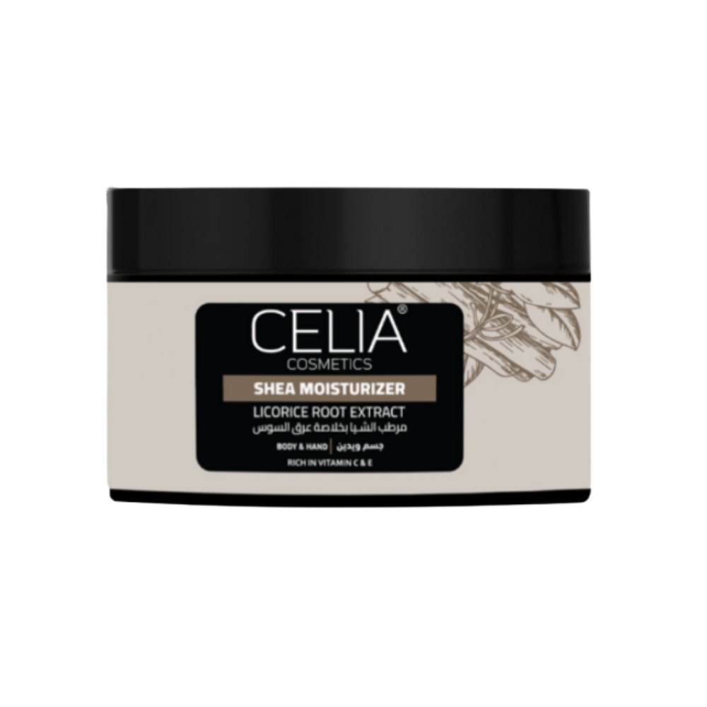 CELIA Shea Moisturizer Licorice Root Extract - 300g | سيليا كريم زبدة الشيا و مستخلص عرق السوس للجسم - 300 غرام