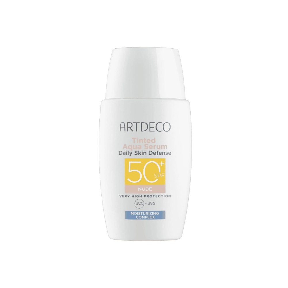 Artdeco Tinted Aqua Serum Daily Skin Defense SPF50+ - 40ml | ارديكو سيروم مرطب و واقي شمسي مع لون Spf50+ - 40 مل