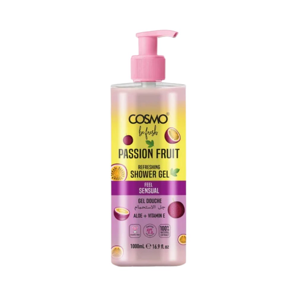 COSMO Passion Fruit Pefreshing Shower Gel - 1000ml | كوزمو جل الاستحمام برائحة الفواكه الاستوائية - 1000 مل