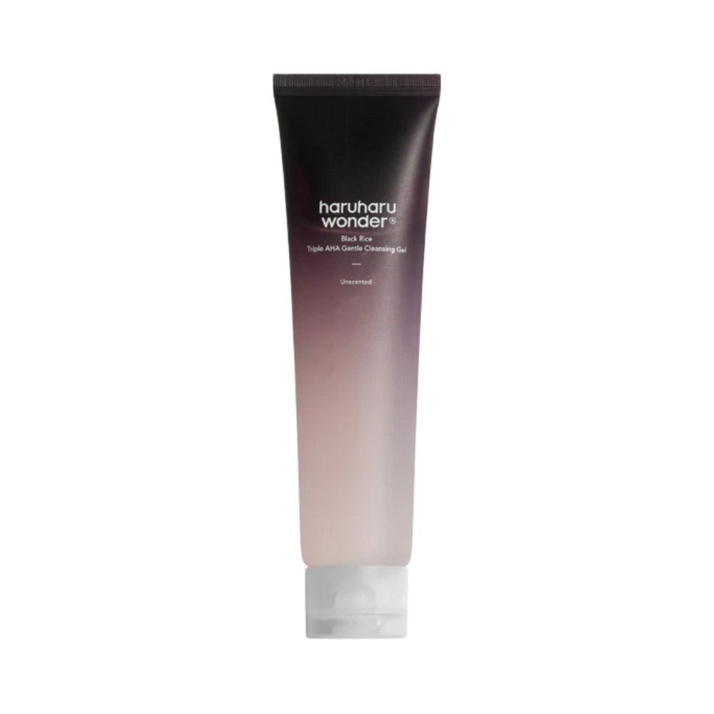 Haruharu Wonder - Black Rice Triple AHA Gentle Cleansing Gel Unscented - 100ml | هاروهارو وندر غسول لطيف على البشرة بخلاصة الأرز الاسود - 100 مل