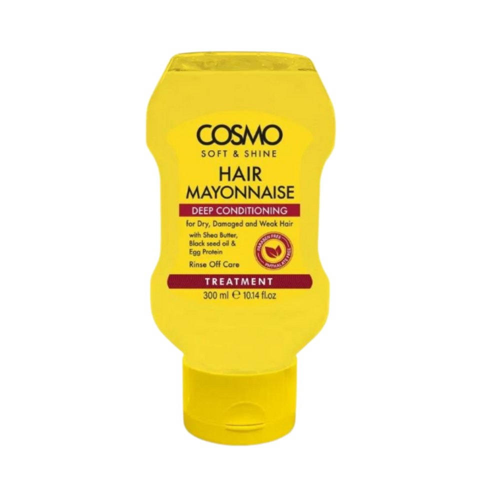 COSMO COSMETICS HAIR MAYONNAISE SOFT & SHINE - 300ml | كوزمو كوزمتكس ماسك ترطيب عميق للشعر