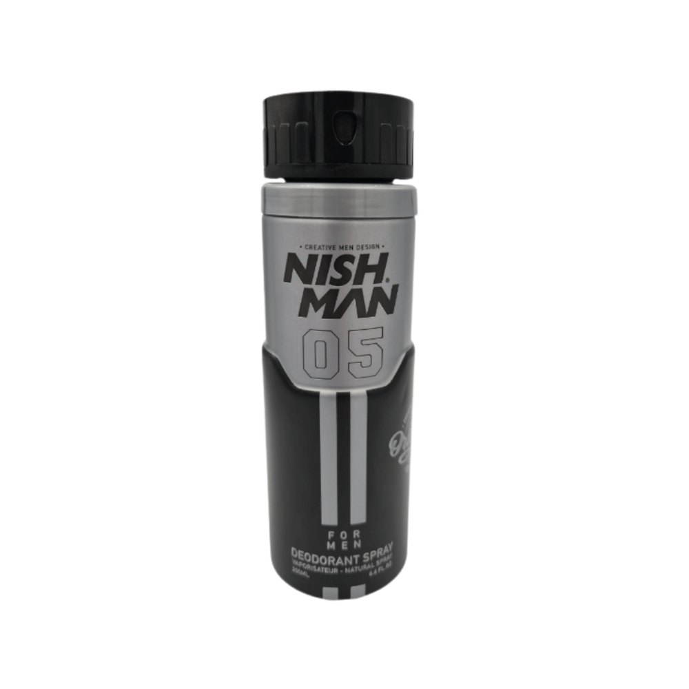NISH MAN Deodorant Spray Original 05 - 200ml|نيشمان مزيل تعرق للرجال بخاخ 05-200مل