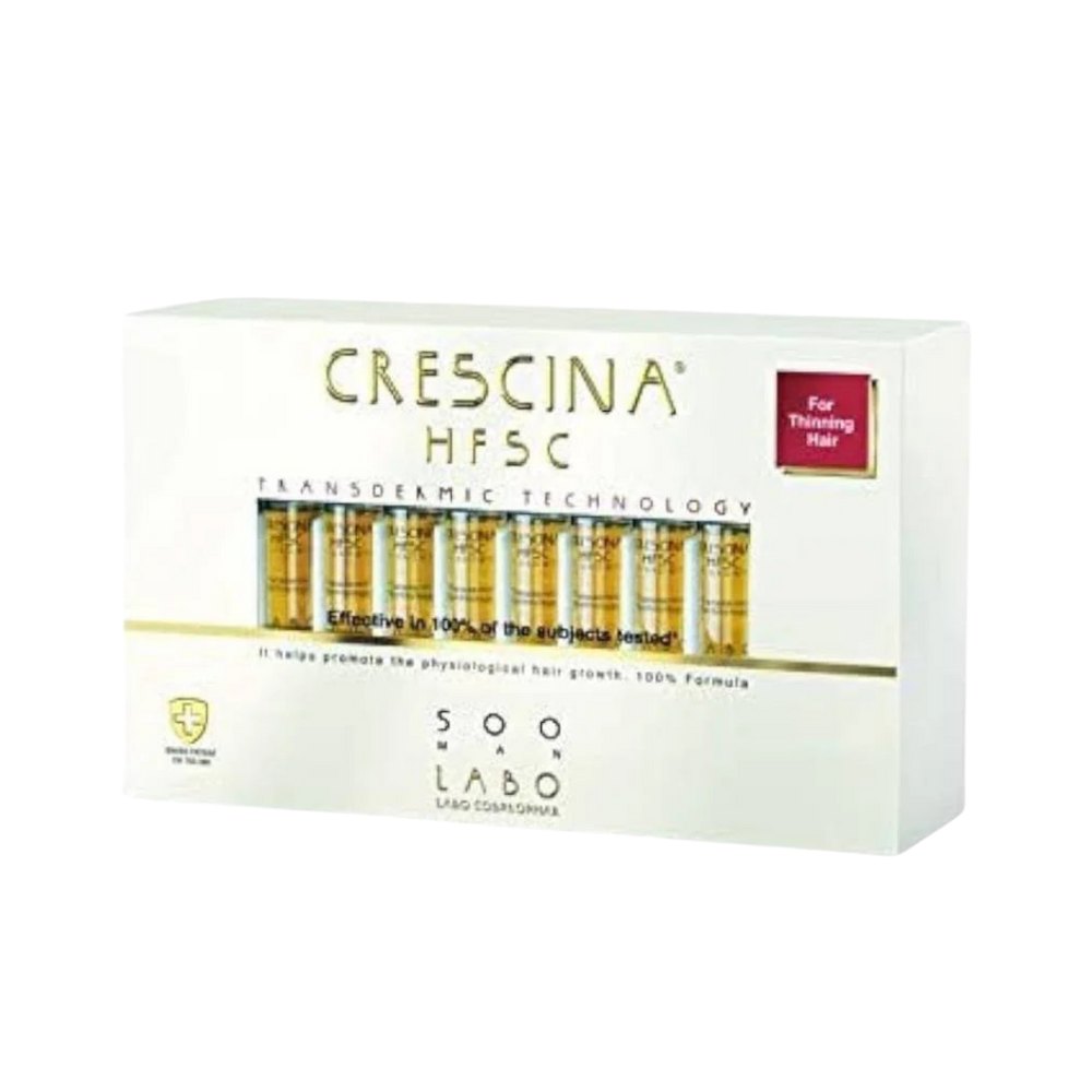 CRESCINA Transdermic Re-Growth Hfsc - 100% Formula - 20x3.5ml | كريشنا امبولات ضد تساقط الشعر عند الرجال - 20x3.5 مل
