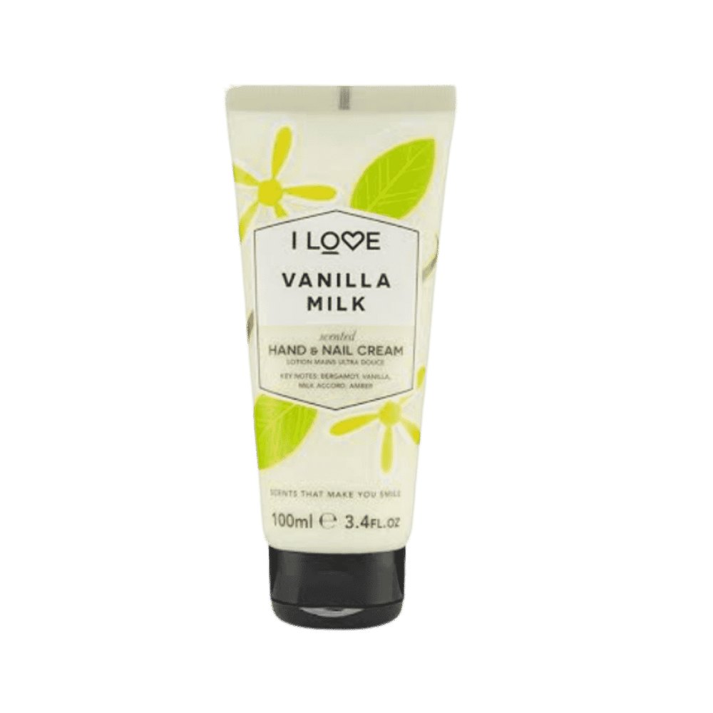 I Love - Vanilla Milk Hand & Nail Cream - 100ml | آي لوف فانيلا ميلك كريم معطر لليدين والأظافر – 100 مل