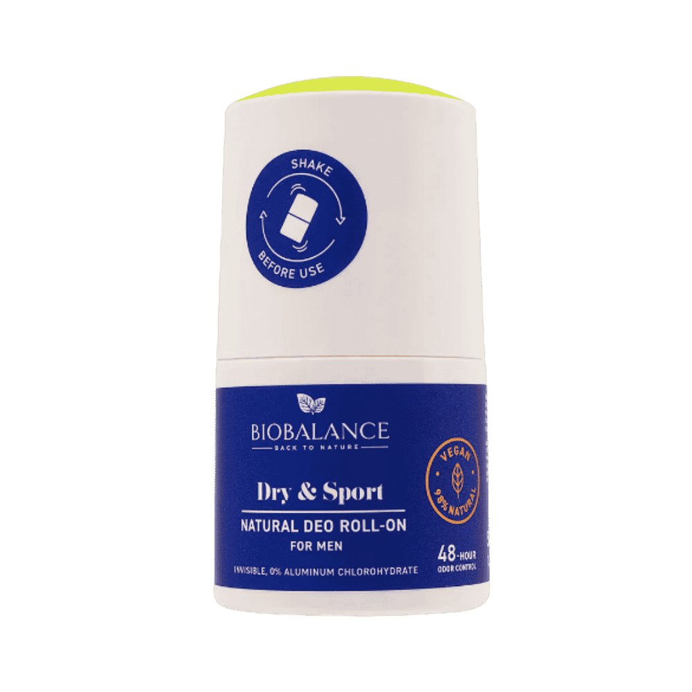 Bio Balance Dry & Sport Natural Deodorant Roll-On For Men - 50ml | بايو بالانس رول أون طبيعي للرجال دراي وسبورت - 50مل