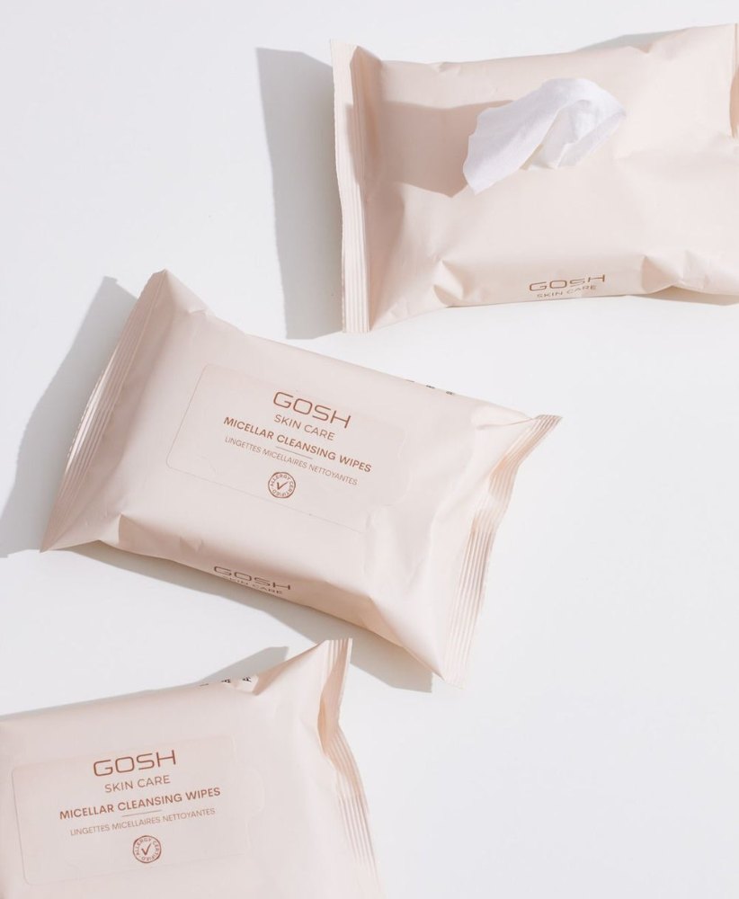 Gosh Skin Care Micellar Cleansing Wipes - 25wipes | جوش مناديل تنظيف ميسيلار للعناية بالبشرة - 25 منديل