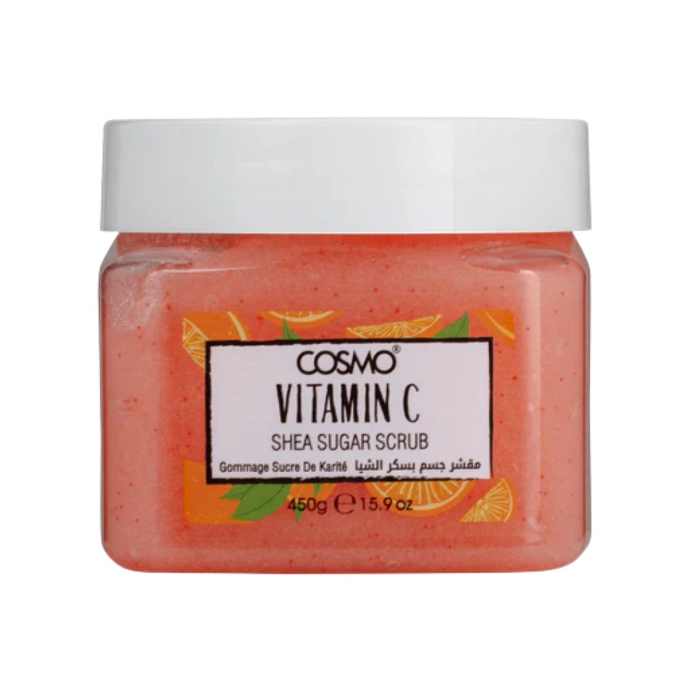 COSMO Vitamin C Shea Sugar Scrub- 450g | كوزمو مقشر الجسم بالسكر و فيتامين سي و الشيا - 450 غرام