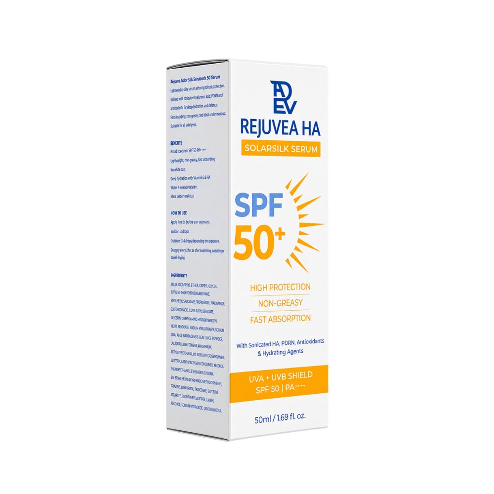 REJUVEA HA Solarsilk Serum Spf 50+ - 50ml | ريجوفيا إتش إيه سيروم الواقي من الشمس SPF 50+ - 50 مل