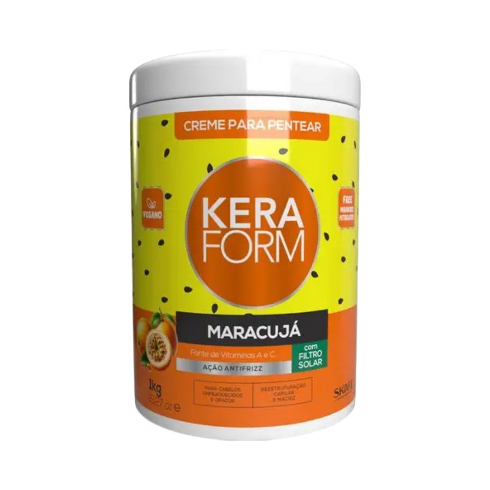 SKAFE Creme para Pentear Keraform Maracujá - 1Kg | سكاف كريم للشعر الضعيف والباهت - 1 كغ