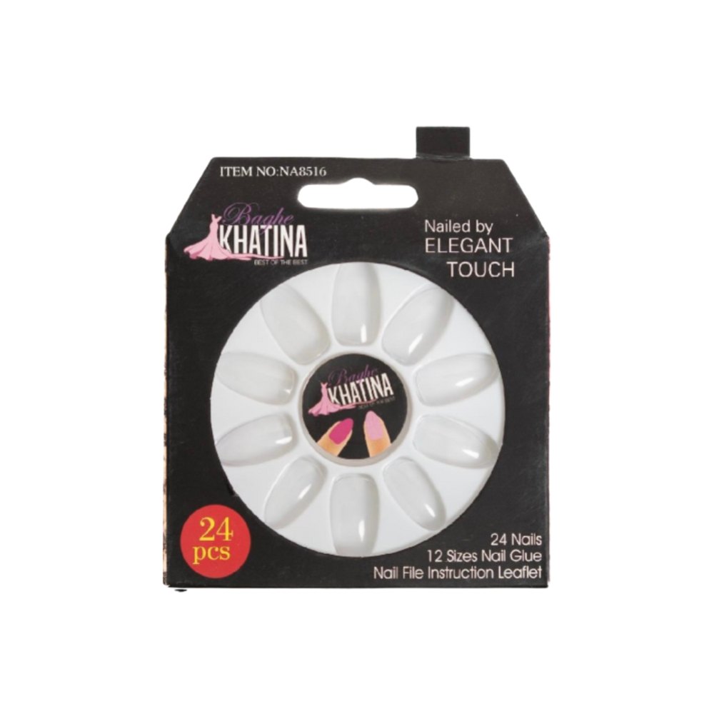 KHATINA Nailed By Elegant Touch 24 Nails 12 Size Nail Glue | خاتينا أظافر صناعية