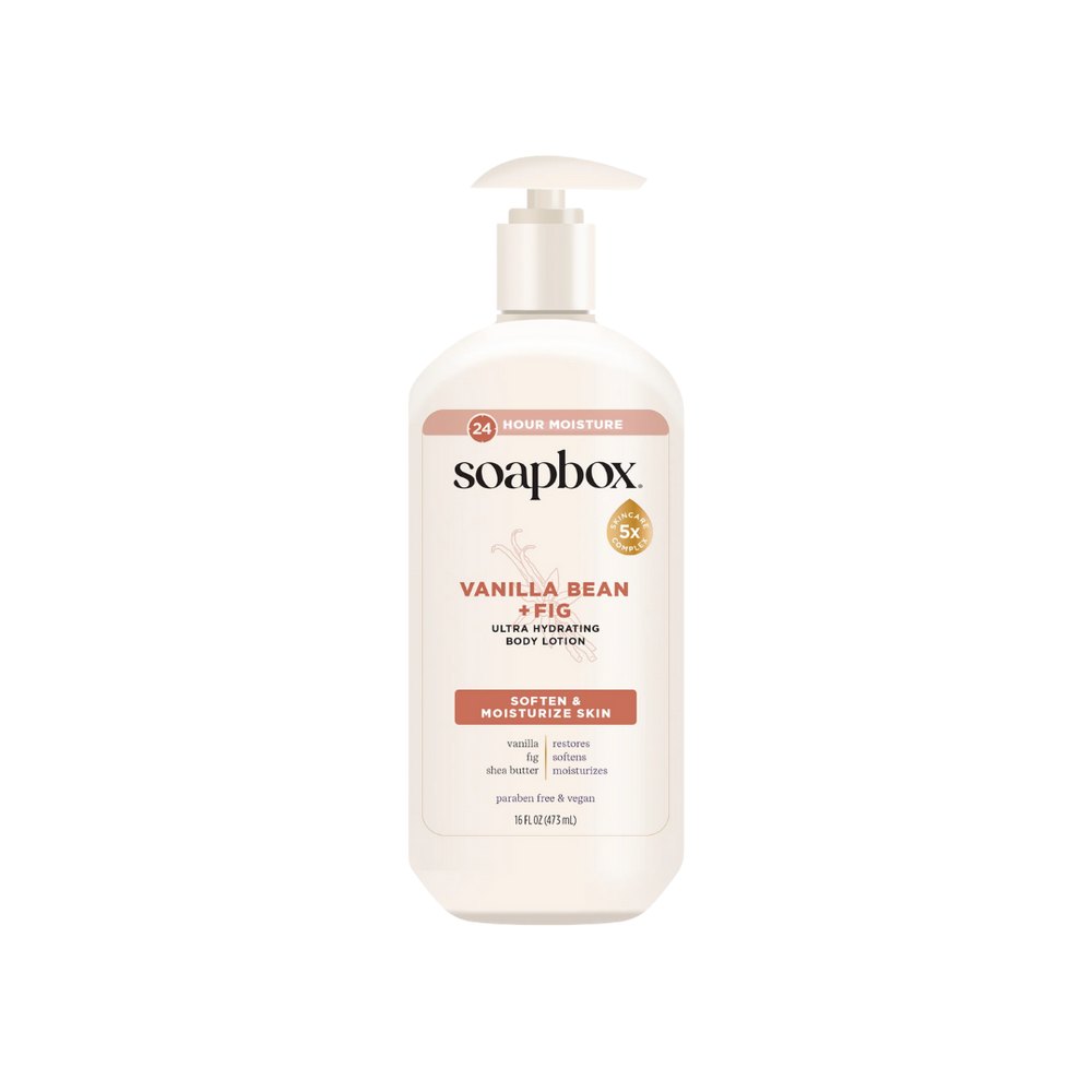 Soapbox Ultra Hydrating Body Lotion Vanilla Bean + Fig - 473ml | سوب بوكس لوشن مرطب للجسم بالفانيليا و التين - 473 مل