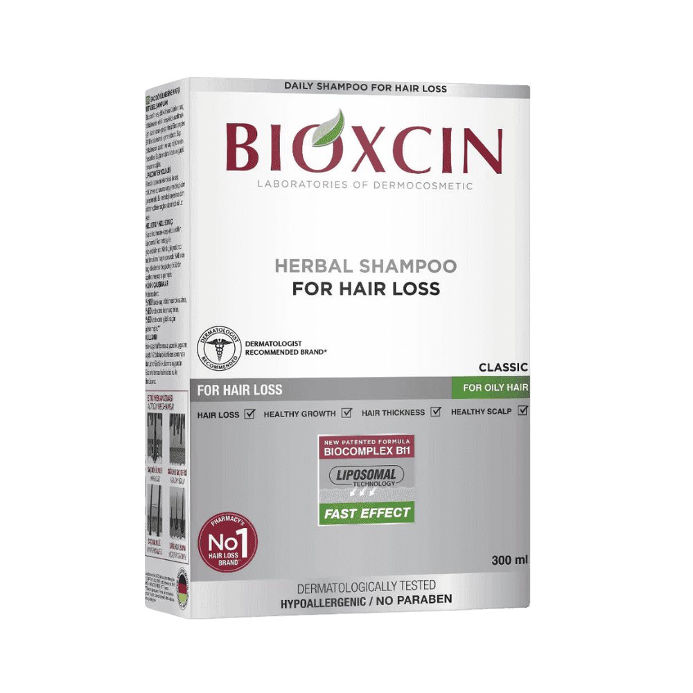 BIOXCIN Herbal Shampoo For Hair Loss For Oily Hair - 300ml | بيوكسين شامبو عشبي لتساقط الشعر - 300مل